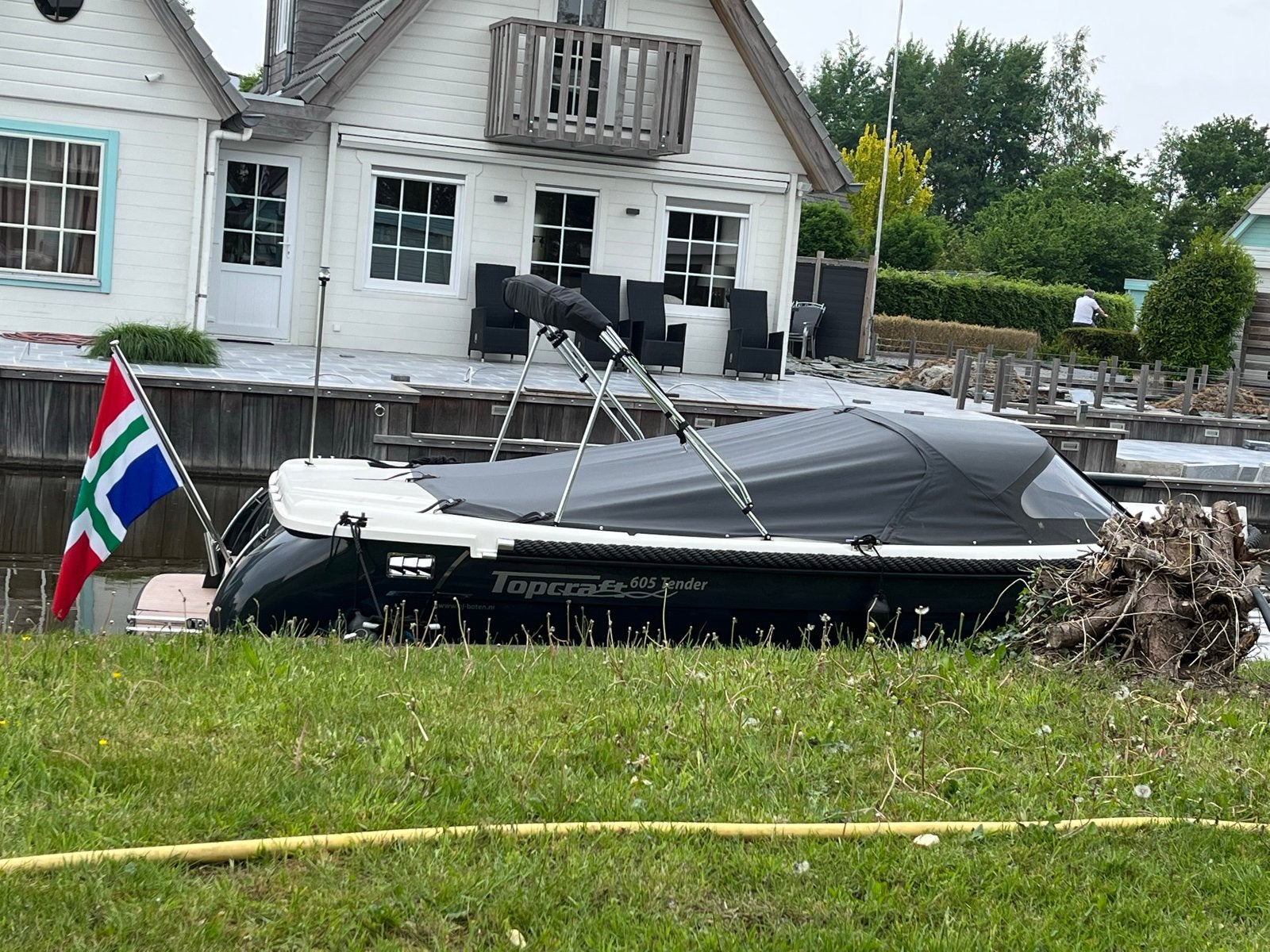 Topcraft 605 Tender met Tohatsu 60 PK buitenboordmotor, Gebruikt, Buitenboordmotor, Biminitop, Tender