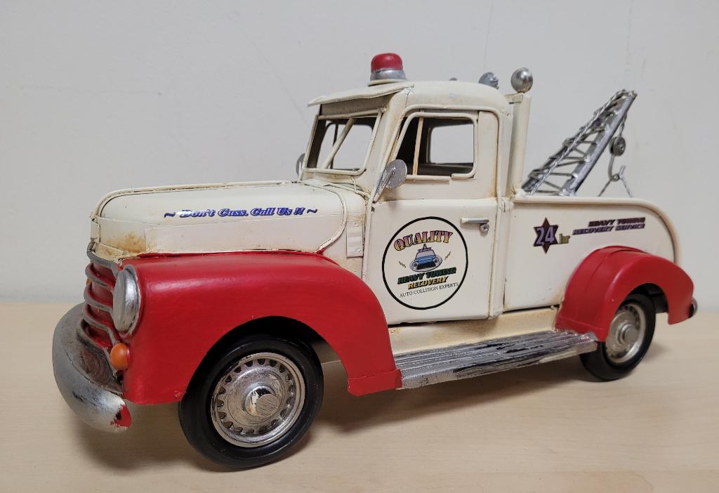 Sleepauto takelwagen rood wit miniatuur model auto blikken, Info@deconoord.nl, Deco Noord, Nieuw, Ophalen of Verzenden