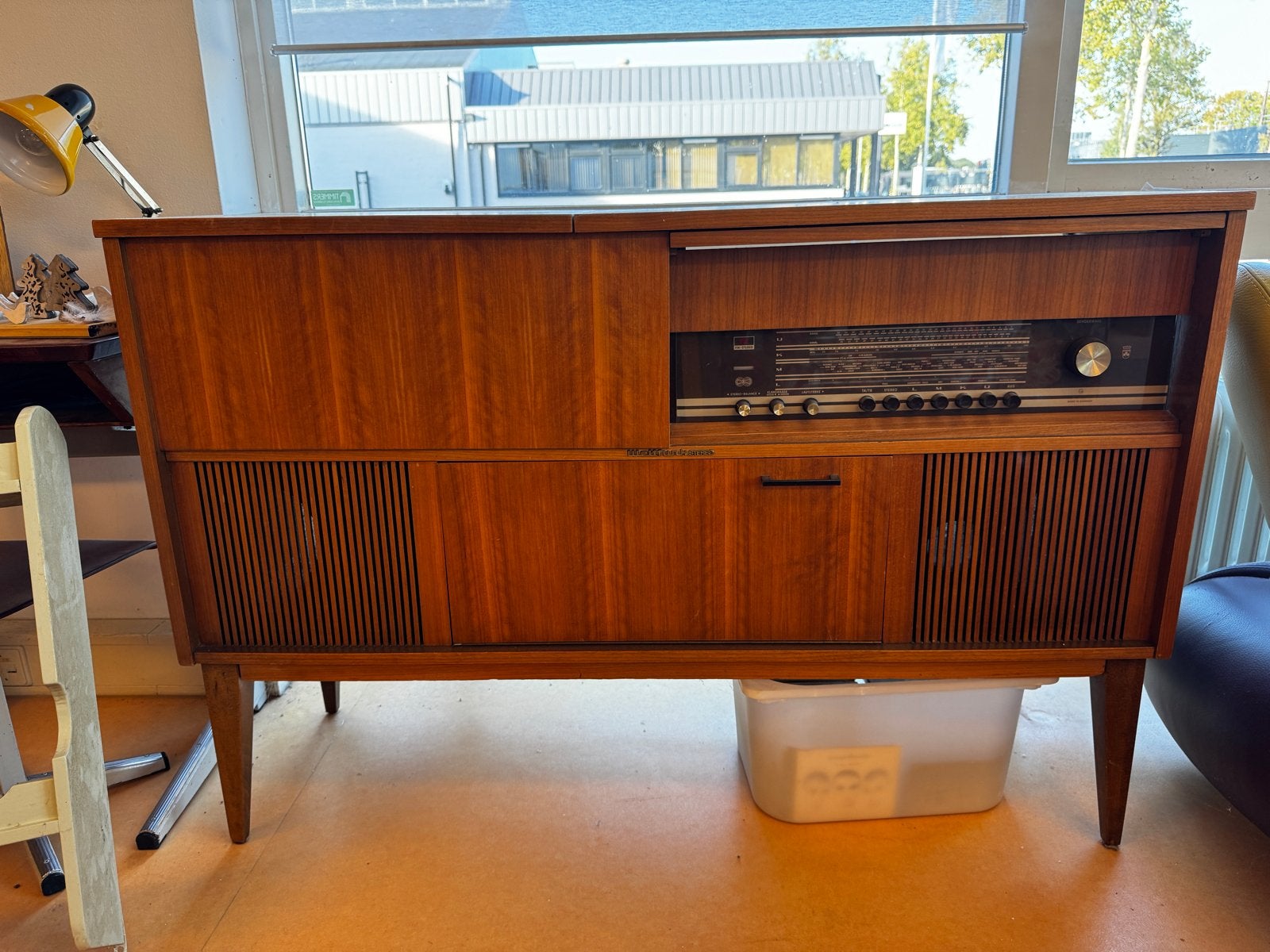 Vintage Buisradio met Platenspeler - Niet Werkend