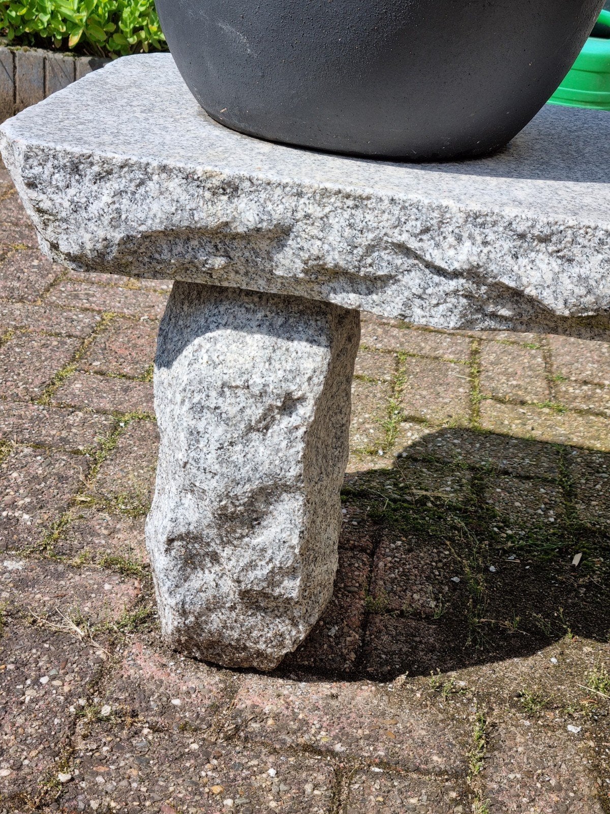 Zware  GRANIETEN  TUINBANK           1 MTR  breed, Ophalen, Zo goed als nieuw, Overige materialen