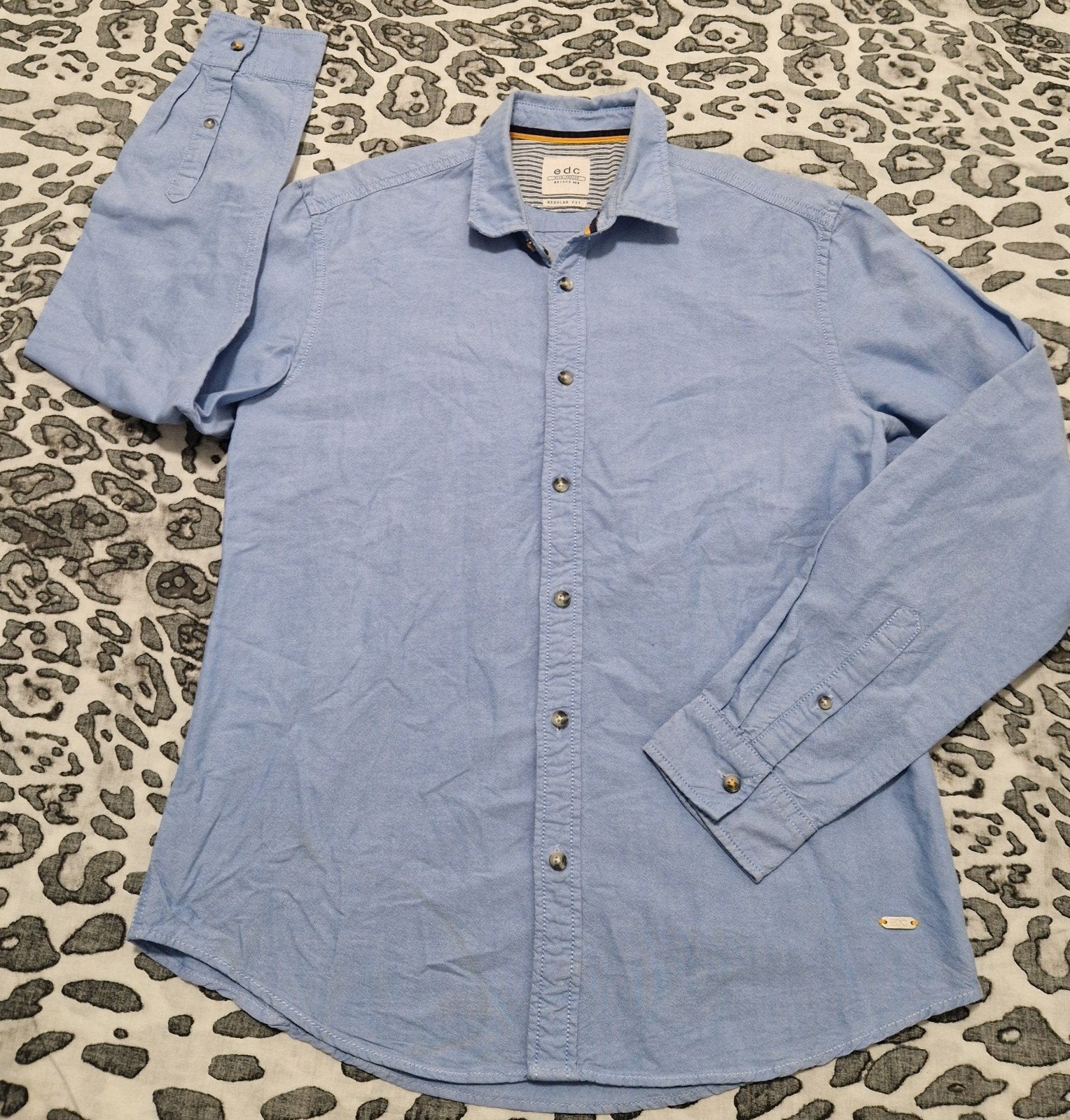 edc Heren Winter Overhemd XL, Kleding | Dames, Ophalen of Verzenden, Zo goed als nieuw, Maat 46/48 (XL) of groter, Blauw