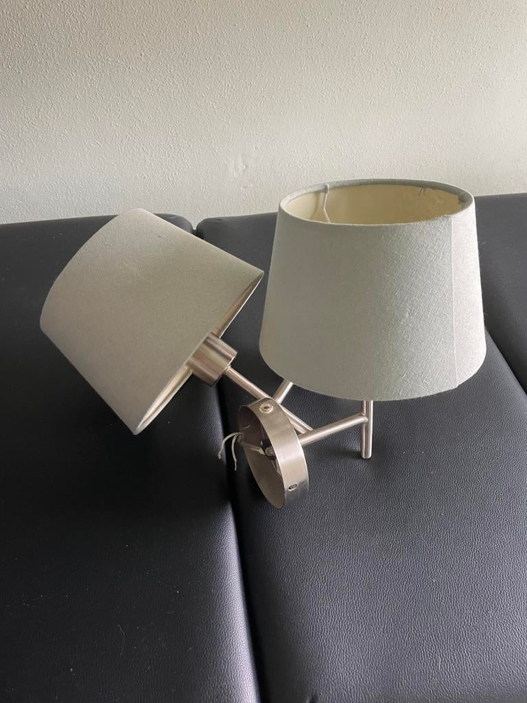 Schemerlampen wand grijsgroen, Huis en Inrichting, Ophalen, Zo goed als nieuw, Rond, 50 cm of meer