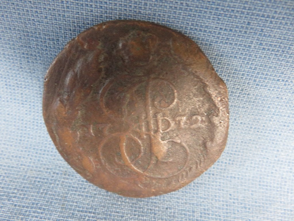 Rusland / Russia - munt in koper - 1772 - bodemvondst, Ophalen of Verzenden, Rusland, Losse munt