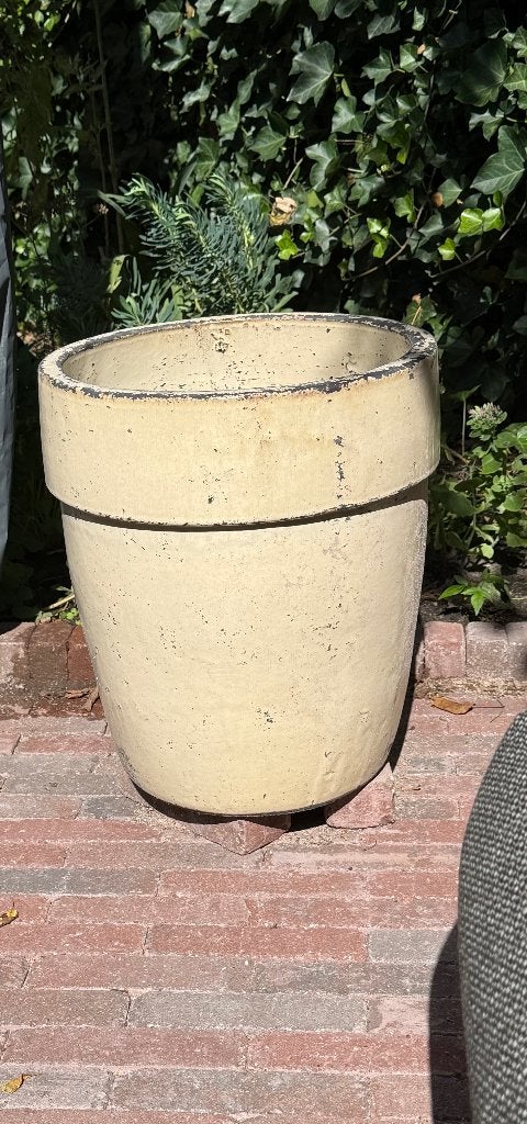 Bloempot, Tuin en Terras, Gebruikt, Rond, Binnen, Aardewerk