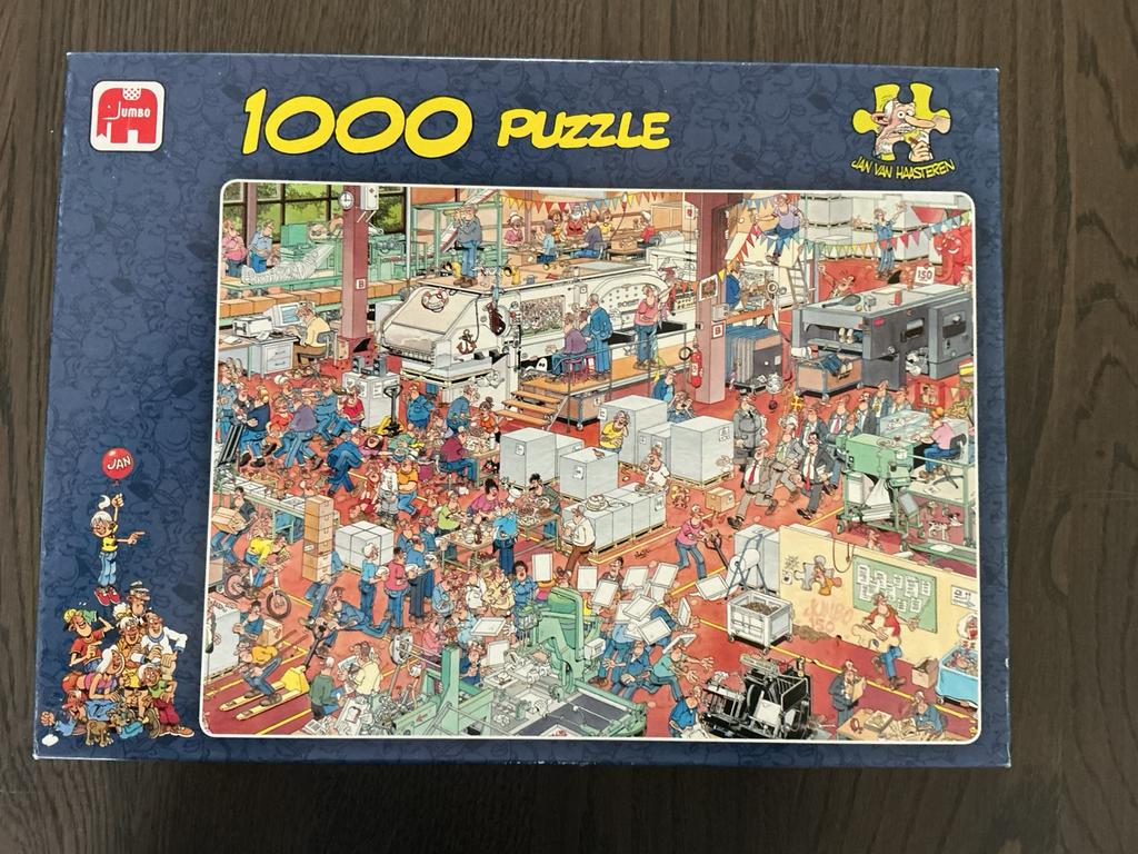 Puzzel Jan van Haasteren Jumbo 150 jaar 1000 stukjes, Ophalen of Verzenden, 500 t/m 1500 stukjes, Zo goed als nieuw