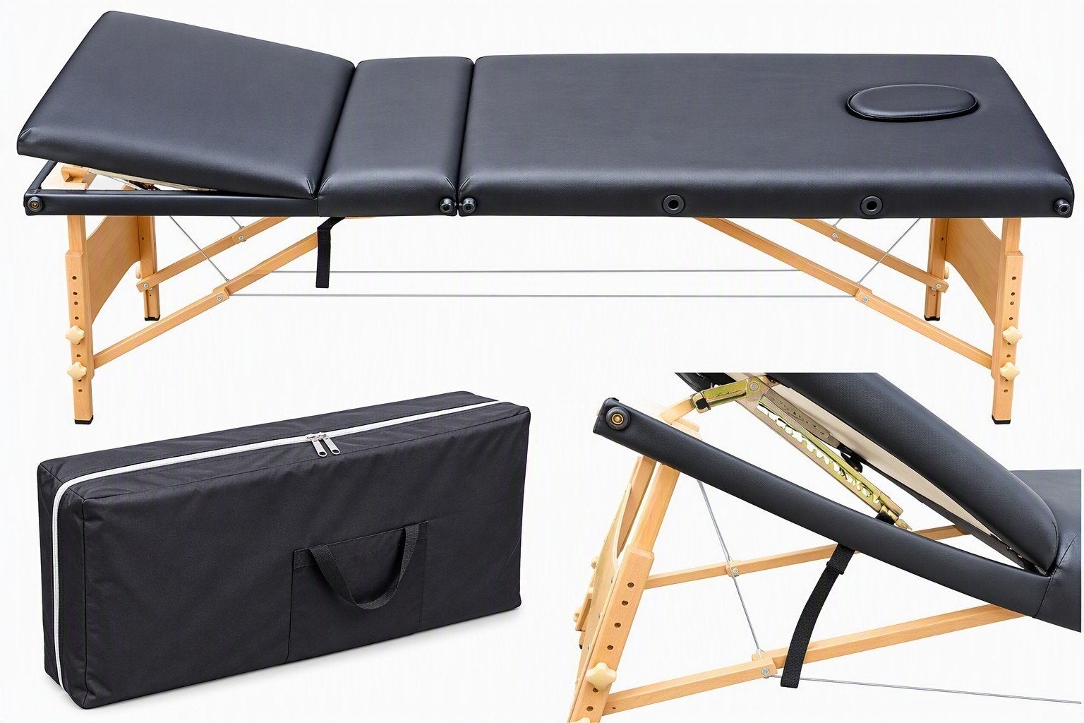 massagetafel inklapbaar, Ophalen