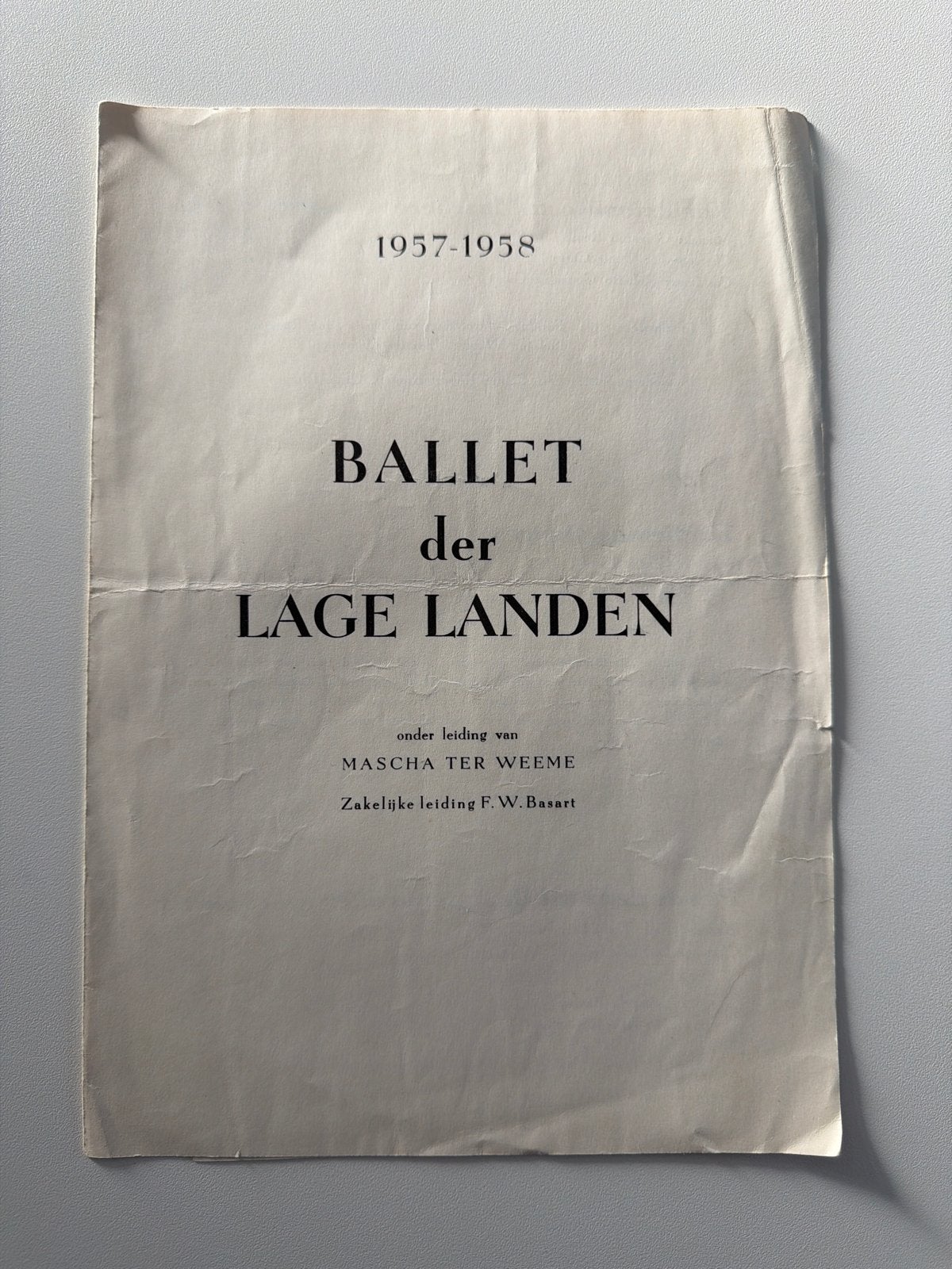 Ballet der Lage Landen 1957-1958, Tickets en Kaartjes, Eén persoon