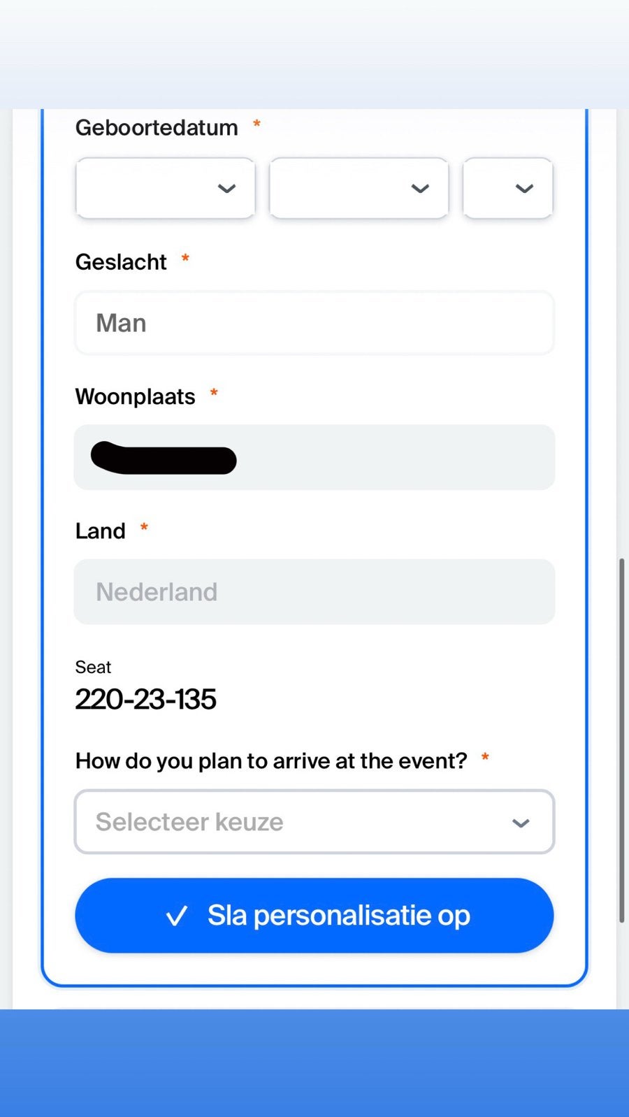 KanYe West concert ticket (zitplaatsen), Eén persoon, Juni
