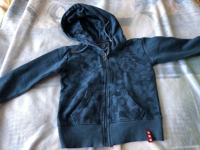 Ajax vest blauw maat 128, Ajax, Gebruikt, Jongen of Meisje, Trui of Vest