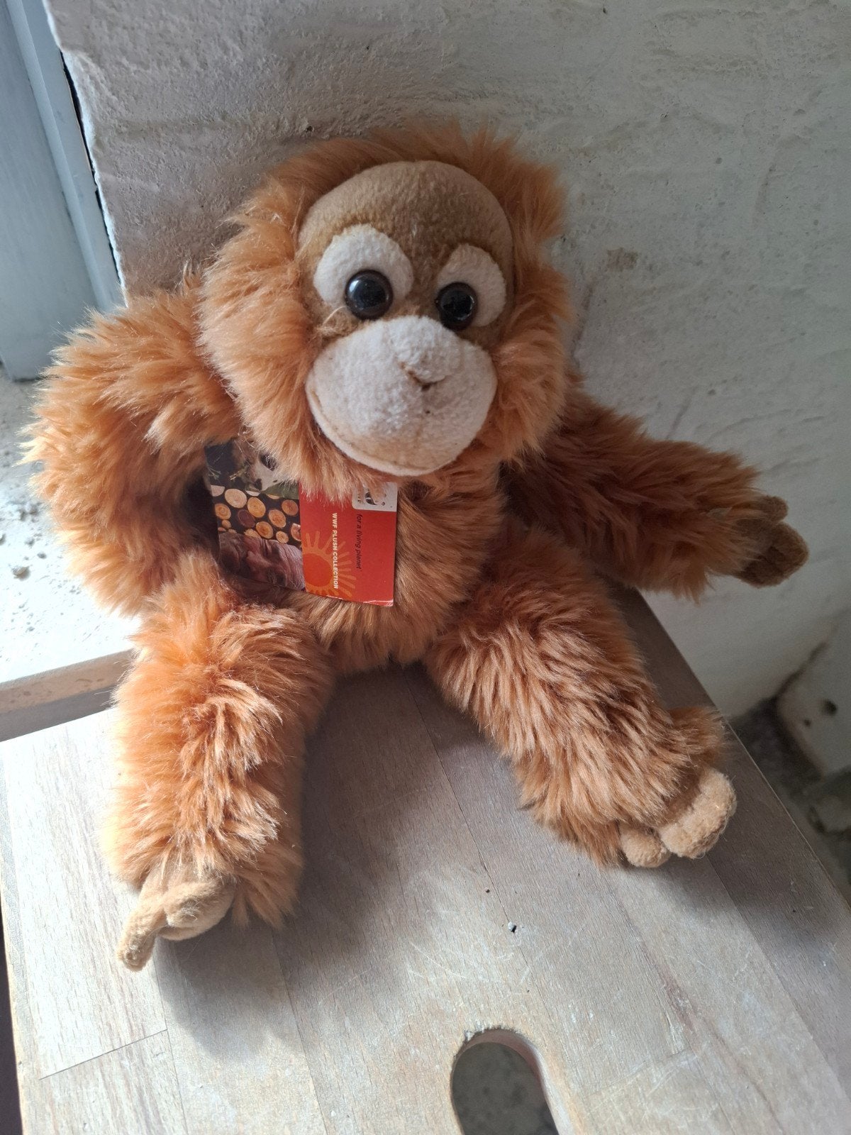 Nieuwe WWF Wereld Natuur Fonds Orang-oetan Knuffel, Oranje, Overige merken, Nieuw, Ophalen of Verzenden