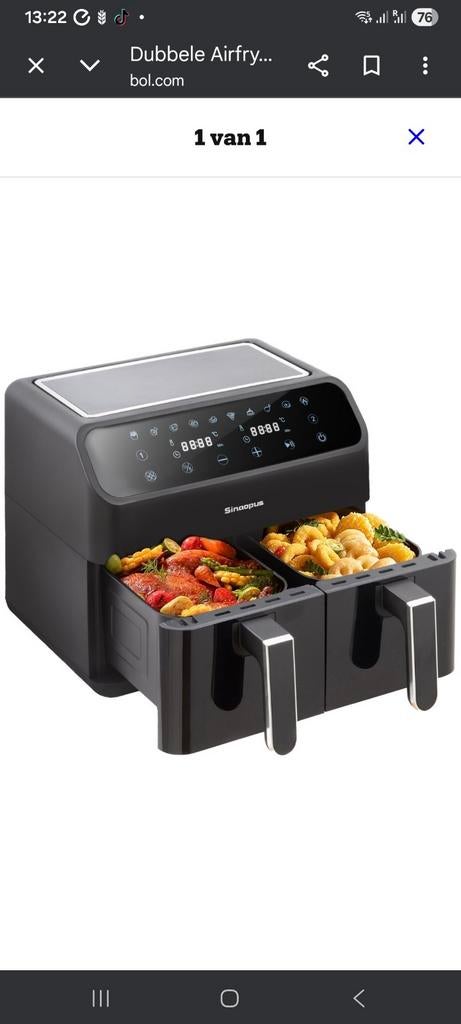 Nexxt 2-in-1 Digitale Airfryer Oven - Zo goed als nieuw, Ophalen of Verzenden, Zo goed als nieuw, Airfryer, 1500 gram of meer
