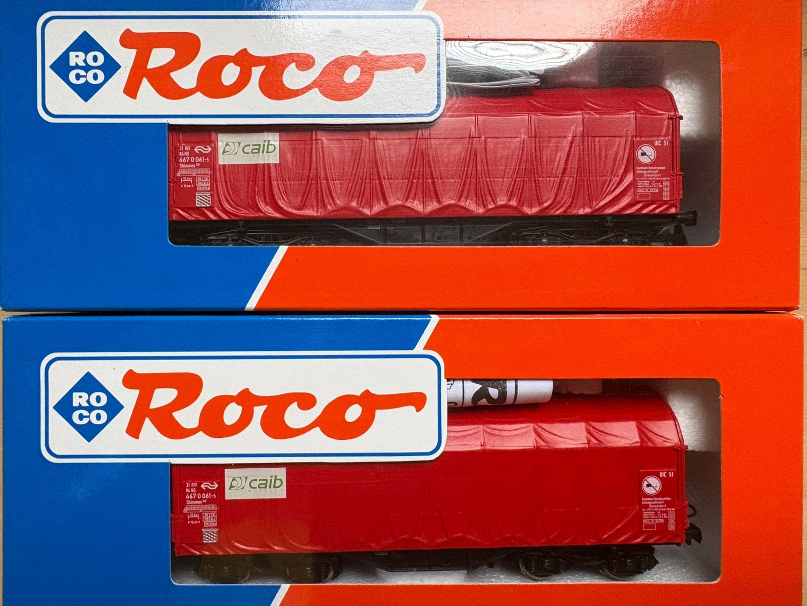Roco 2x NS huifwagen CAIB, Gelijkstroom, Verzenden, NS, Roco