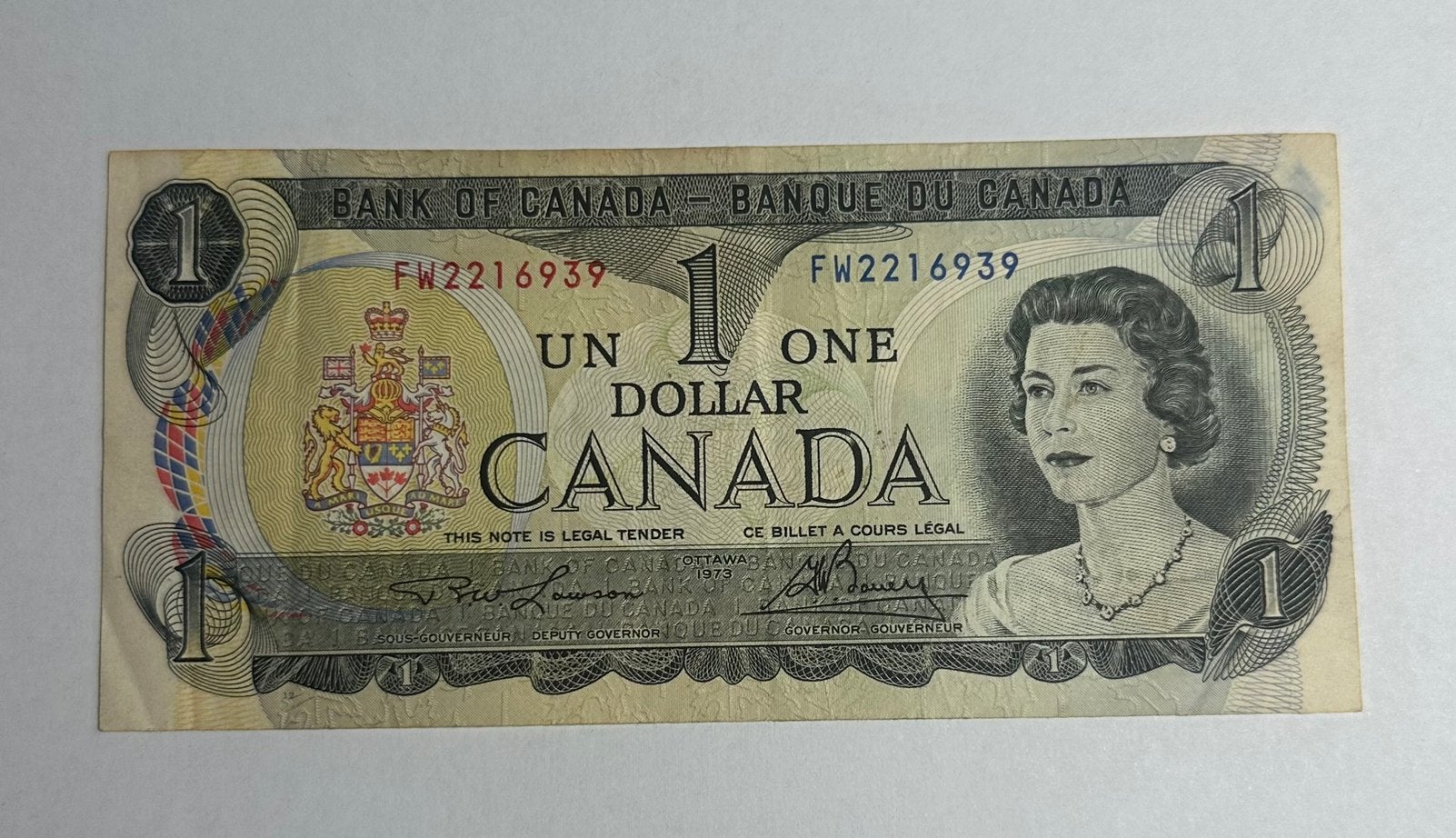 Canada1 Dollar Biljet - 1973, Postzegels en Munten, Bankbiljetten | Amerika, Ophalen of Verzenden, Noord-Amerika, Los biljet