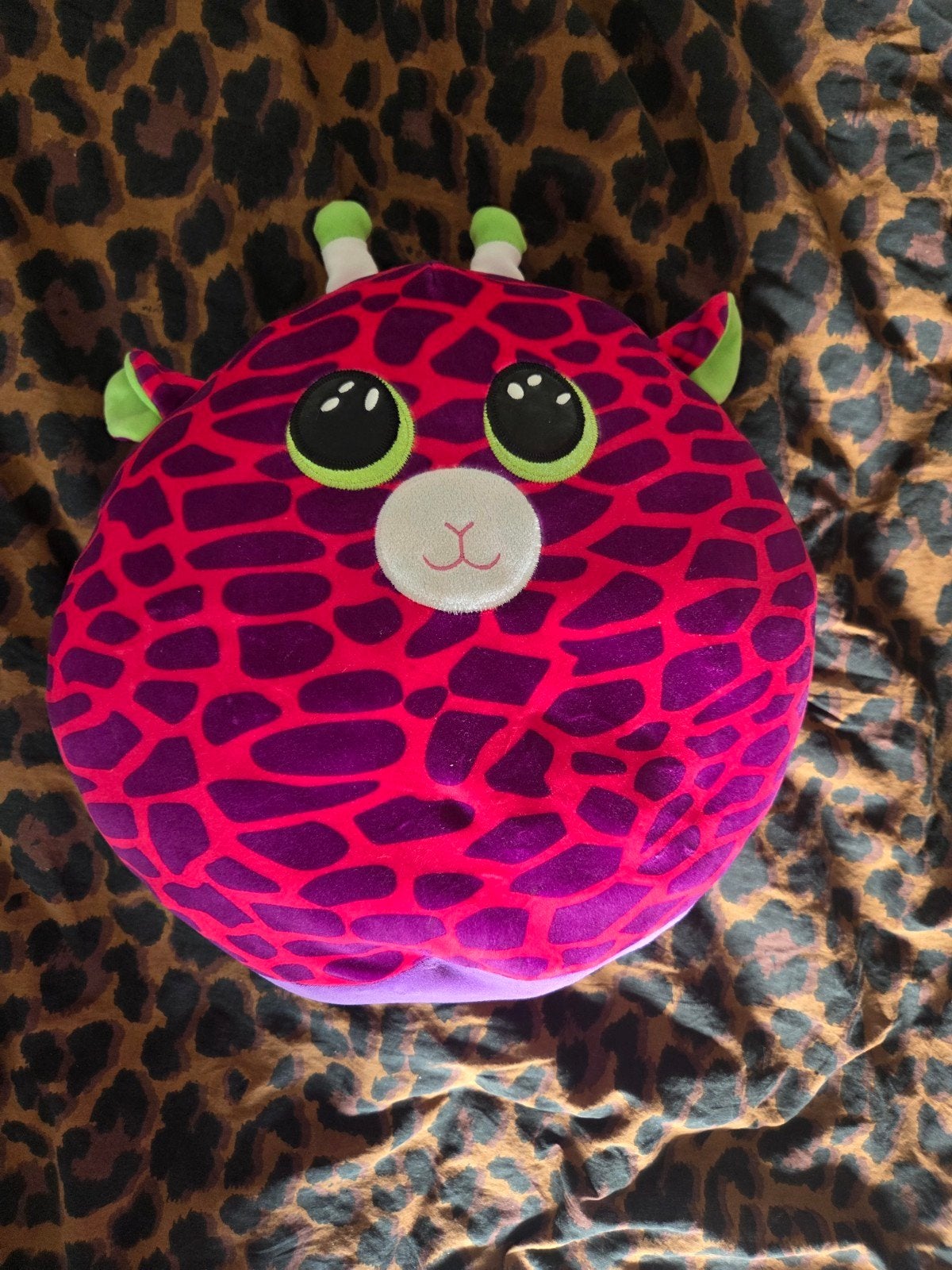 Ty Squish-a-Boos Gilbert Giraf Knuffel - Zo goed als nieuw, Giraf, Ophalen of Verzenden, Middelgroot (20 tot 80 cm), Meerkleurig