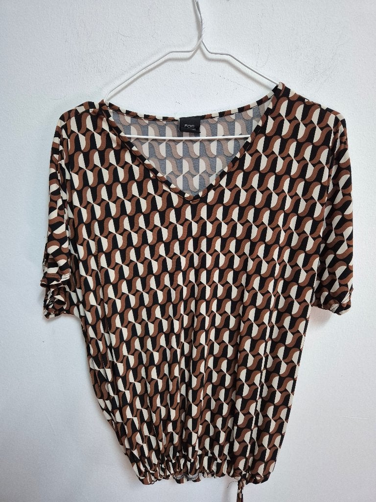 Top194 - Zwart-bruin Fos Amsterdam shirt maat XL (1), Zwart, Maat 46/48 (XL) of groter, Ophalen of Verzenden, Zo goed als nieuw