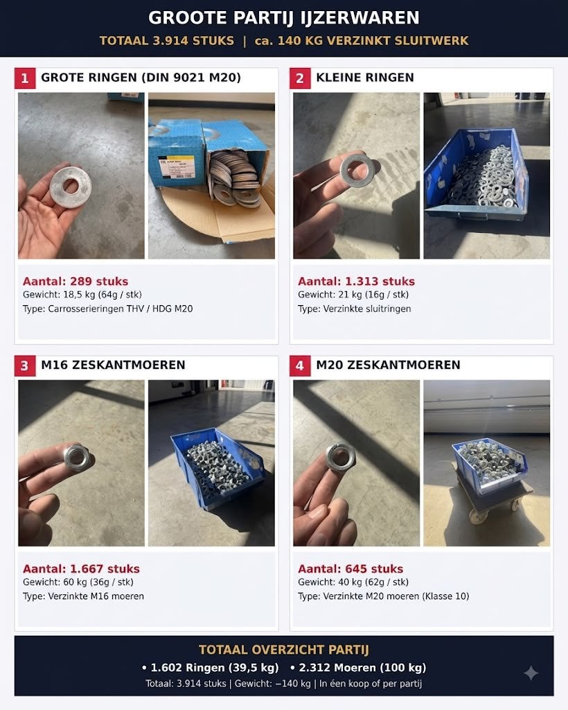 Moeren en ringen, Ophalen, Nieuw, Minder dan 50 mm, Bouten of Moeren