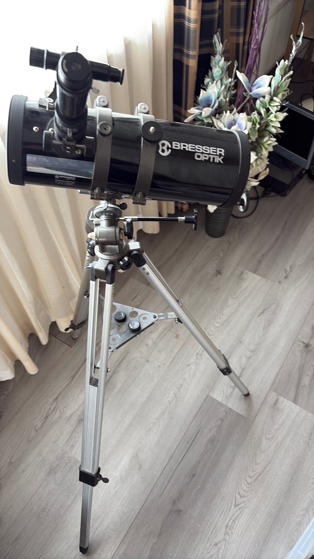 Telescoop - bresser optik, Ophalen, Gebruikt, 80 tot 200 mm, Met statief