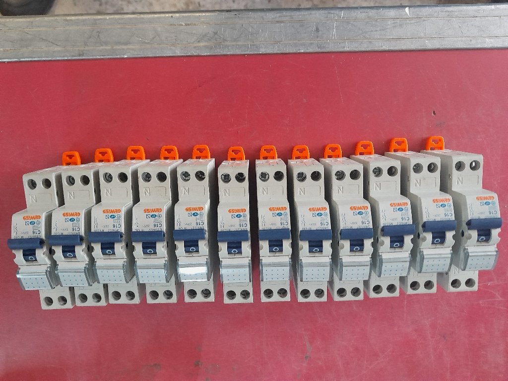 Gewiss GW90227 MTC60 installatieautomaat C16A (12), Ophalen of Verzenden, Gebruikt, Gewiss, Installatieautomaat