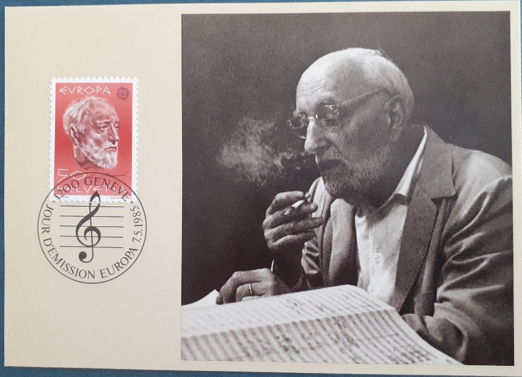 Zwitserland Fotokaart Ernest Ansermet Europa 1985, Postzegels en Munten, Brieven en Enveloppen | Buitenland, Ophalen of Verzenden