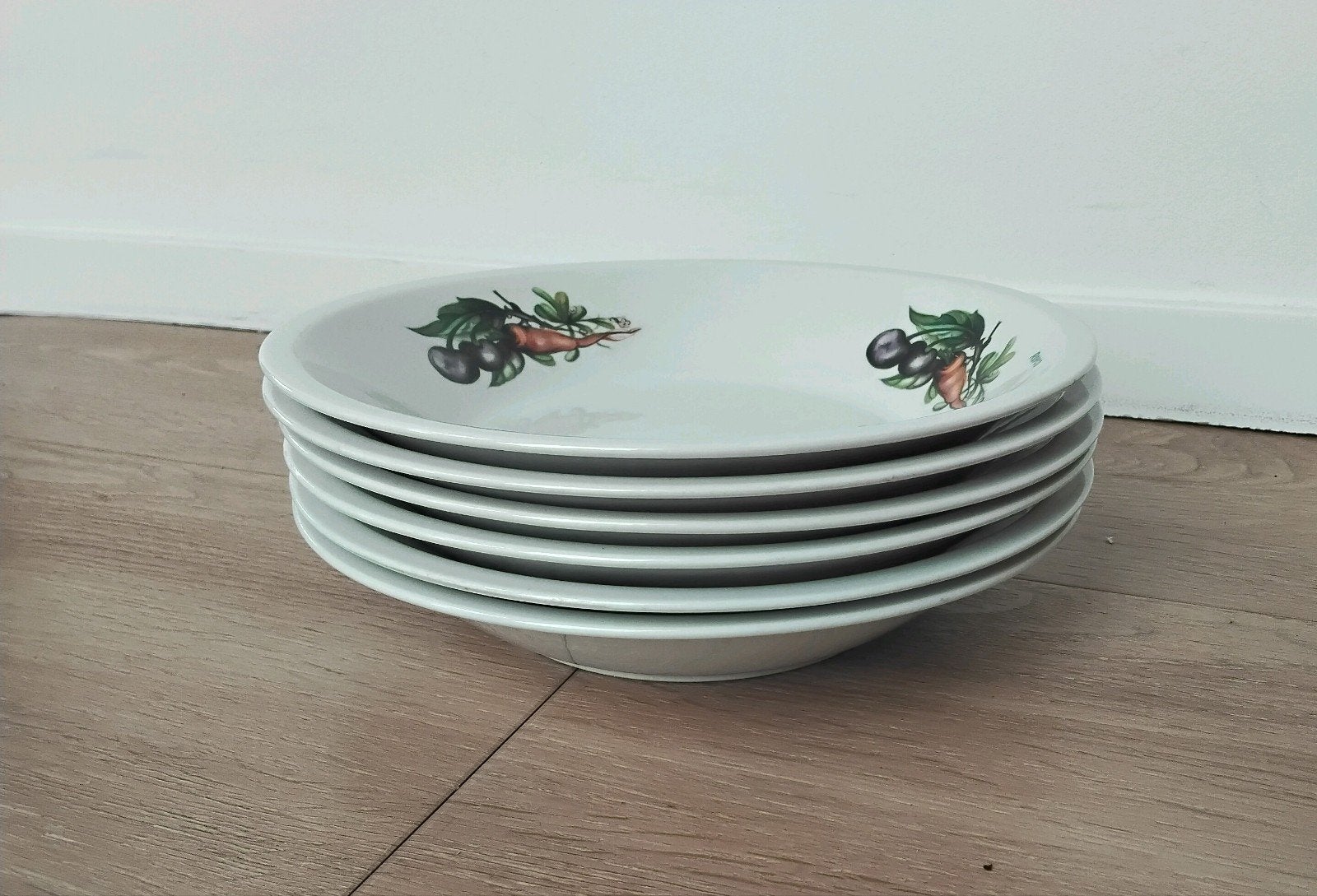 6 vintage soepborden Villeroy&Boch voor Royco, 21cm doorsnee, Ophalen of Verzenden, Zo goed als nieuw, Bord(en), Overige stijlen