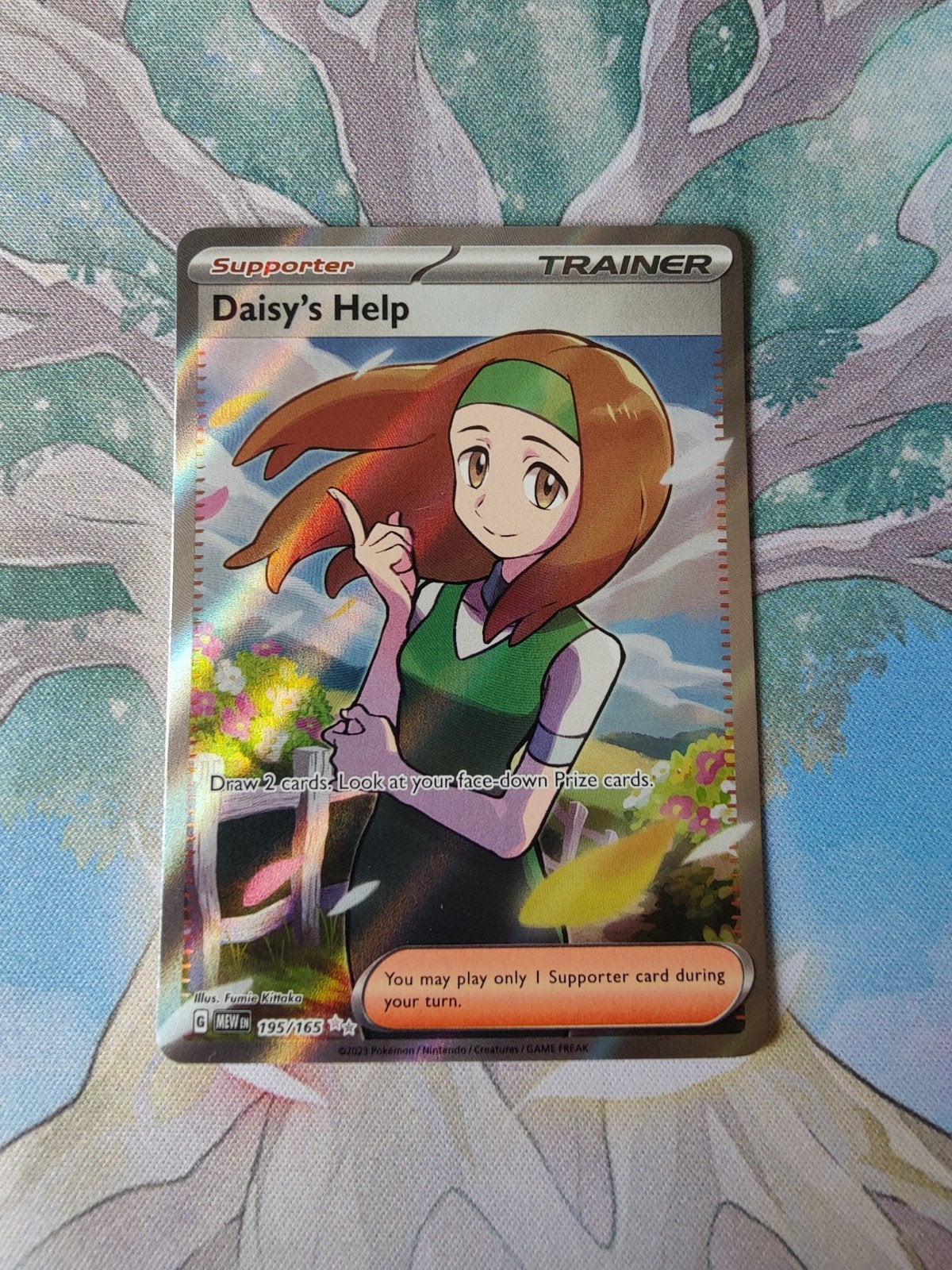 pokemon 151 daisy's help full art trainer 195/165, Ophalen of Verzenden, Nieuw, Losse kaart, Foil