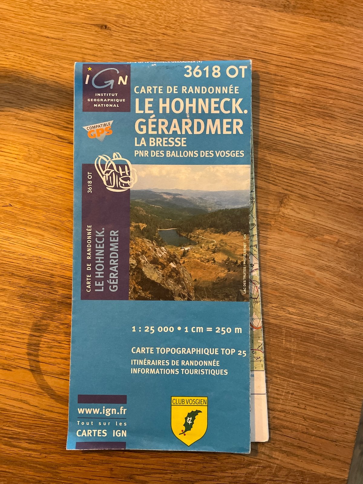 3618 OT IGN Wandelkaart Le Hohneck Gérardmer La Bresse, Gelezen, Ophalen of Verzenden, Landkaart, 2000 tot heden