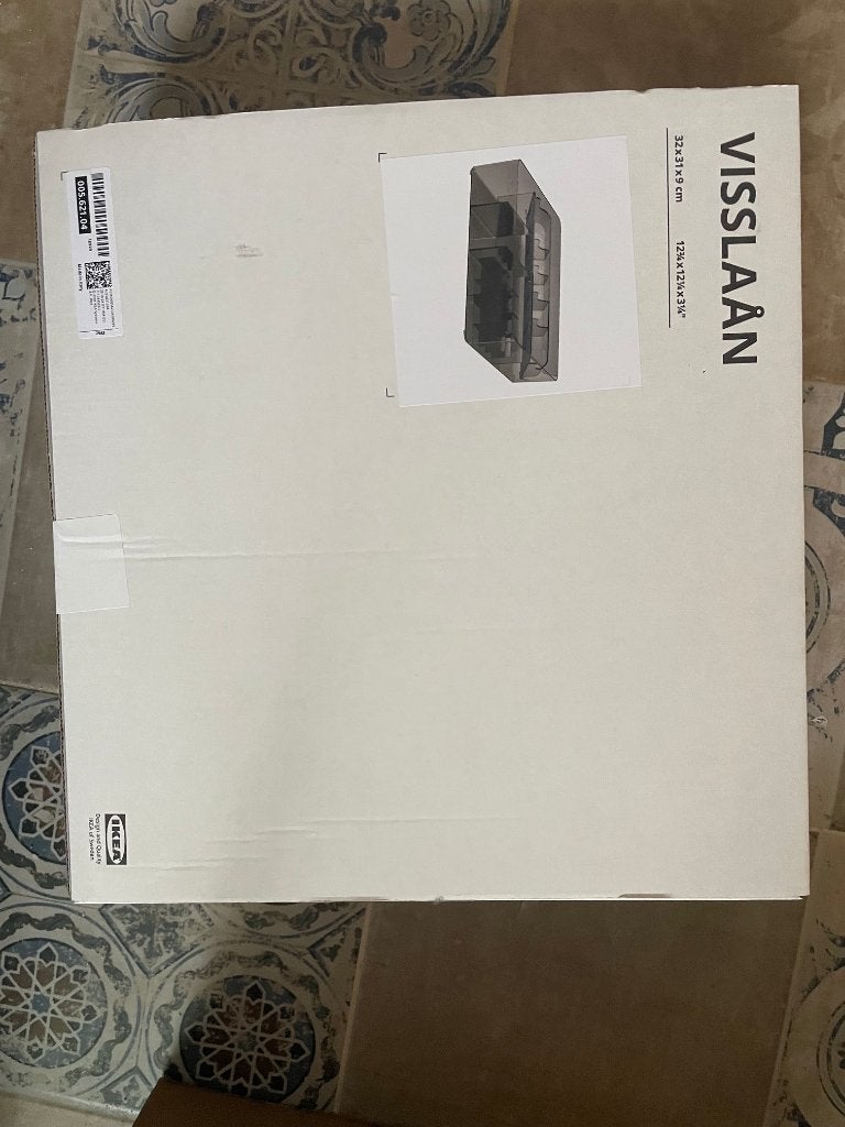 VISSLAÅN Bak met vakken, grijs, IKEA, Overige typen, Nieuw, Ophalen of Verzenden