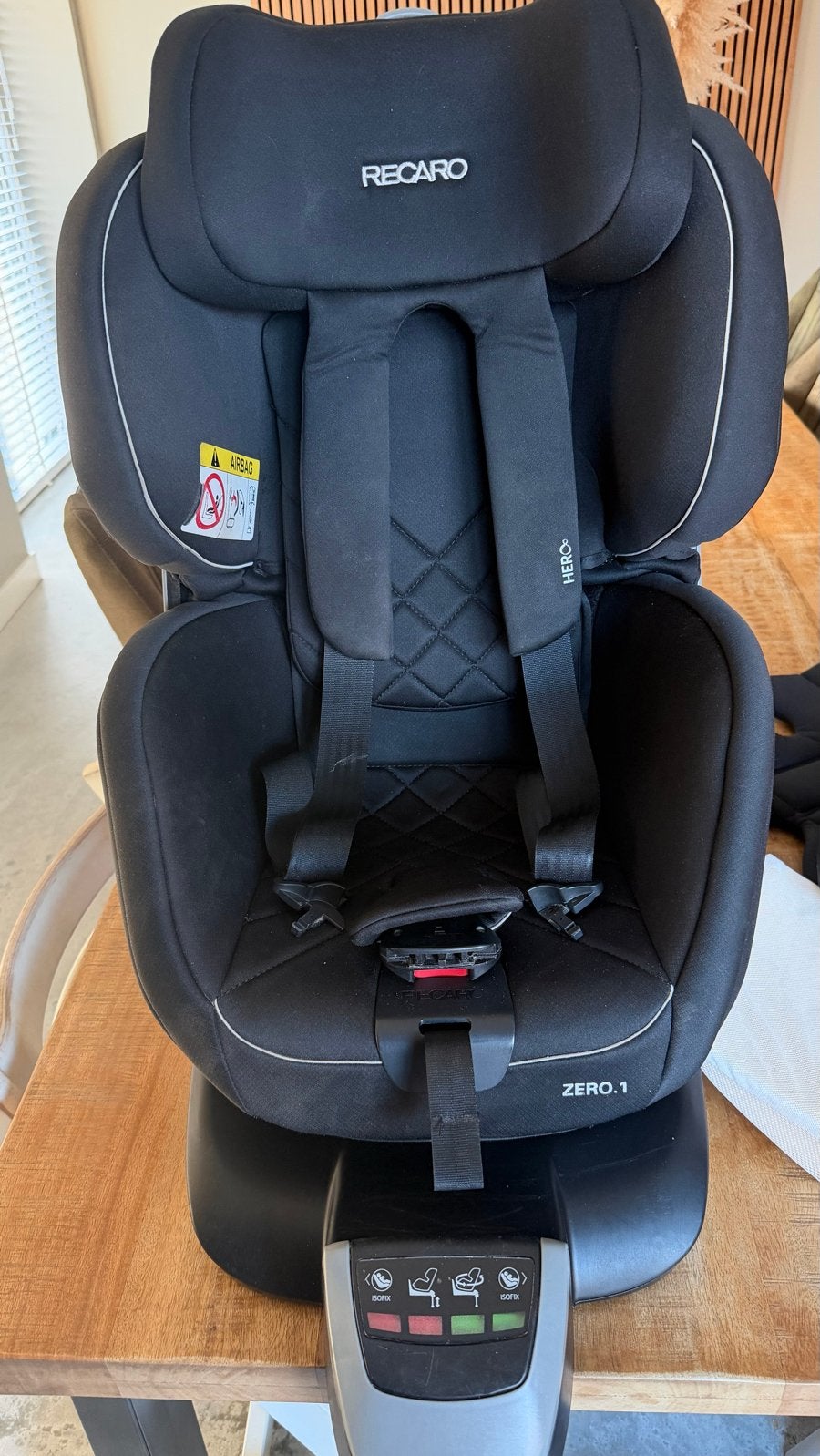 Recaro Zero.1 autostoel - Zwart - Zo goed als nieuw, Kinderen en Baby's, Ophalen, 0 t/m 18 kg, Verstelbare rugleuning, Zo goed als nieuw