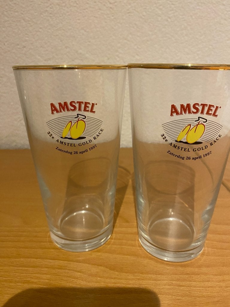 Amstel Gold race glazen, Ophalen, Zo goed als nieuw, Bierglas