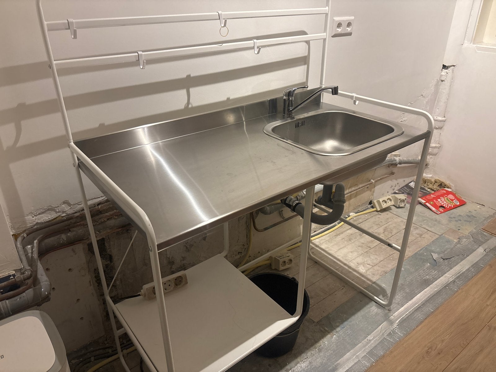 IKEA Sunnersta mini-keuken met spoelbak en kraan, Ophalen, Gebruikt, Wit, Enkelwandige keuken