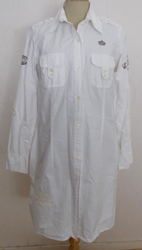 Lange witte blouse/jurk van L' Argentina! M, Kleding | Dames, Blouses en Tunieken, Verzenden, Zo goed als nieuw, Maat 38/40 (M)