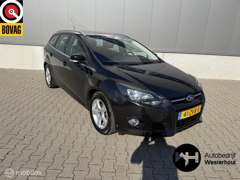 Ford Focus Wagon 1.0 EcoBoost Titanium|NWE APK|KEYLESS|NAVI, Auto's, Ford, Euro 5, 125 pk, Gebruikt, Zwart