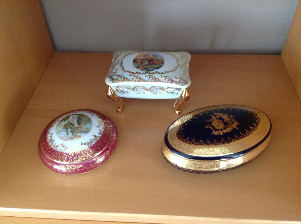 set van 3 limoges potjes, Antiek en Kunst, Antiek | Porselein, Ophalen of Verzenden
