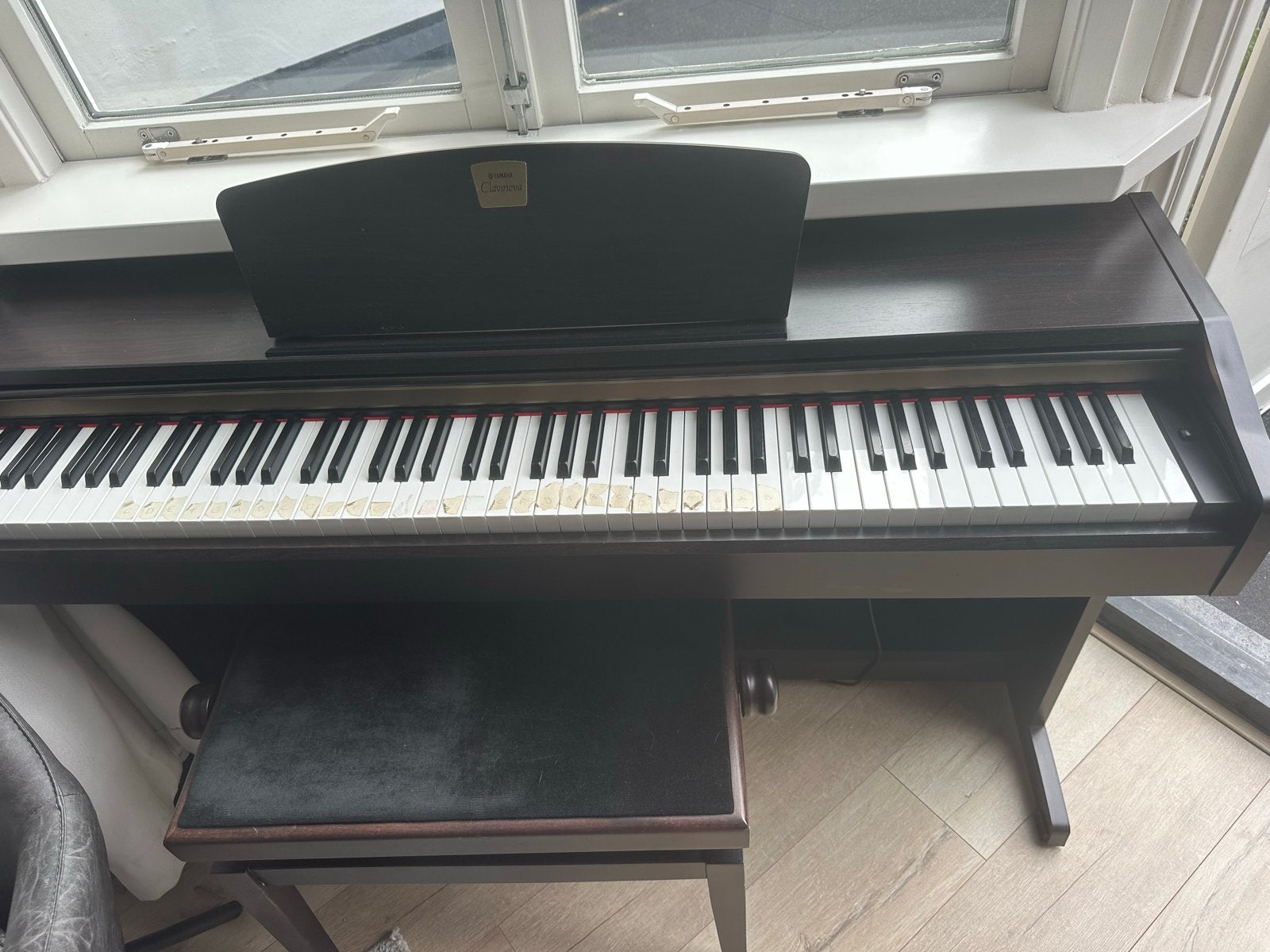 Yamaha Clavinova CLP-115 Elektrische Piano, Ophalen, Gebruikt, Bruin, Digitaal