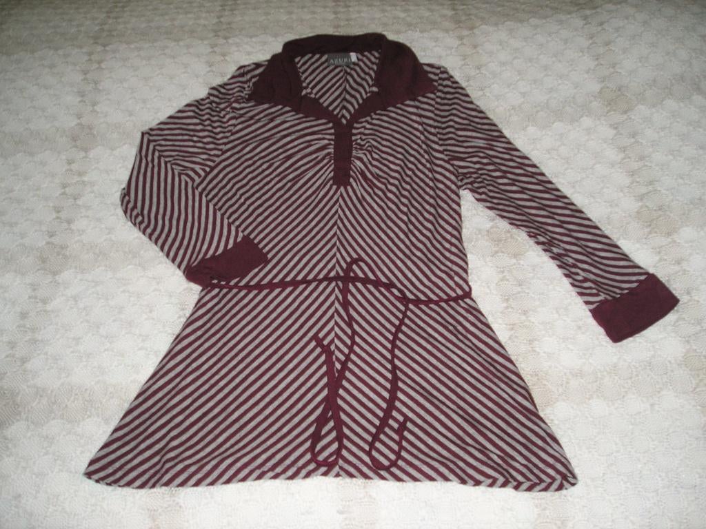 apart bordeaux/grijs tuniek Azuri Donna maat L, Azuri Donna, Zo goed als nieuw, Grijs, Ophalen