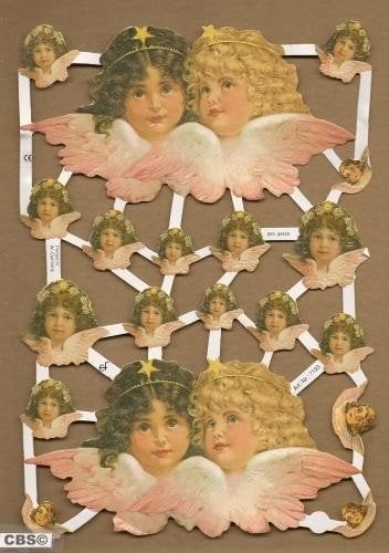 Roze meisjes Engeltjes Poëzie plaatjes 7193, Ophalen of Verzenden