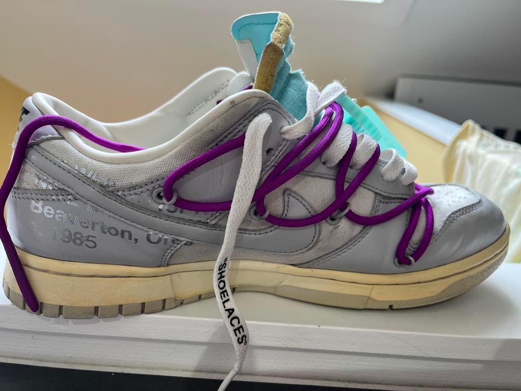 Nike Dunk Low x Off-White Lot 21 of 50 maat 43, Ophalen of Verzenden, Gedragen, Sneakers of Gympen