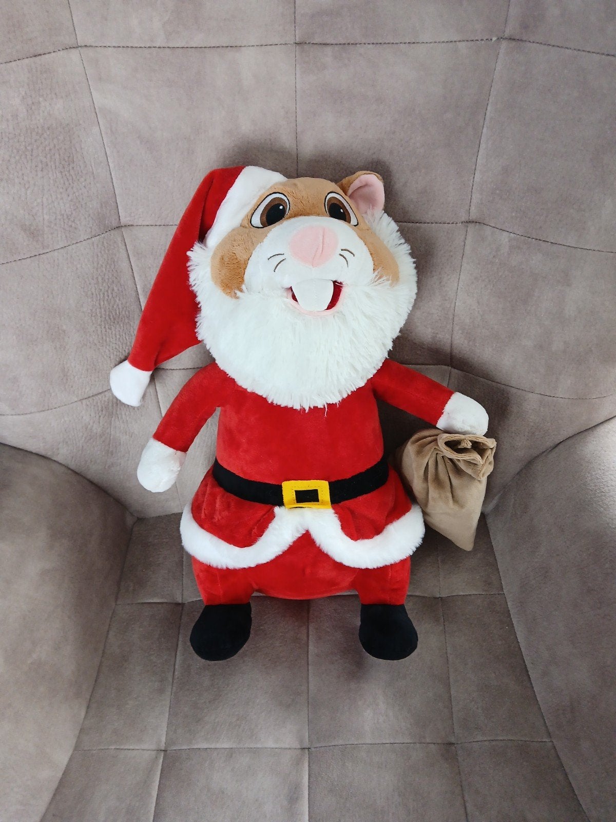 Grote AH Kerstman hamster knuffel 45cm, Hamster, Ophalen of Verzenden, Zo goed als nieuw, Middelgroot (20 tot 80 cm)