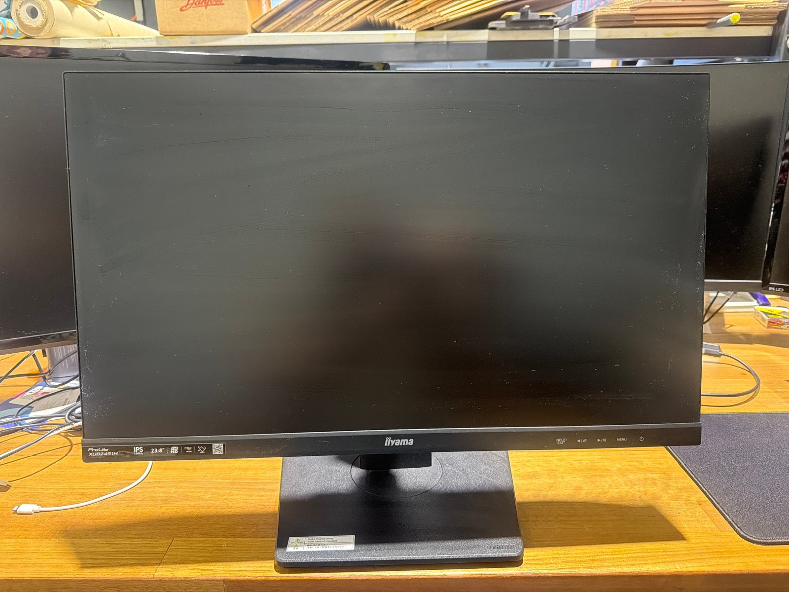 Iiyama ProLite XUB2491HSU-B1 24 inch Full HD IPS Monitor, In hoogte verstelbaar, Full HD, Zo goed als nieuw, 61 t/m 100 Hz