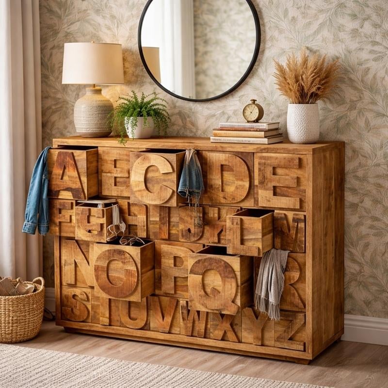 Mangohout Dressoir Houten Ladekast TV Kast Slaapkamerkast, Huis en Inrichting, Kasten | Ladekasten, Info@dehanzeherten.nl, 5 laden of meer