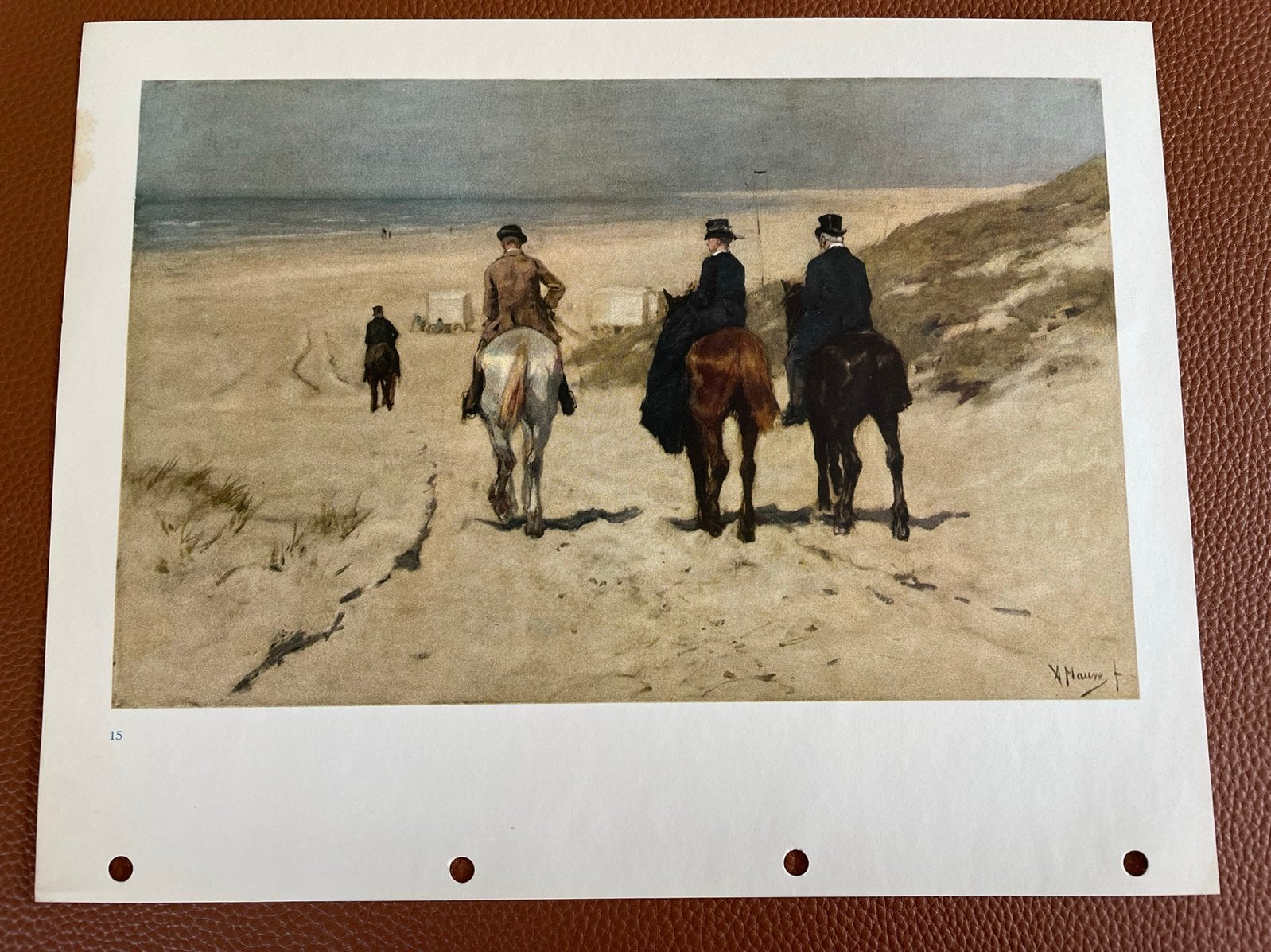Anton Mauve Rit langs het Scheveningse strand, Ophalen of Verzenden
