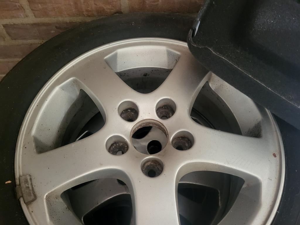 Originele 15" Saab Velgenset – ALU42 (5-spaaks) – 5x110, Ophalen of Verzenden