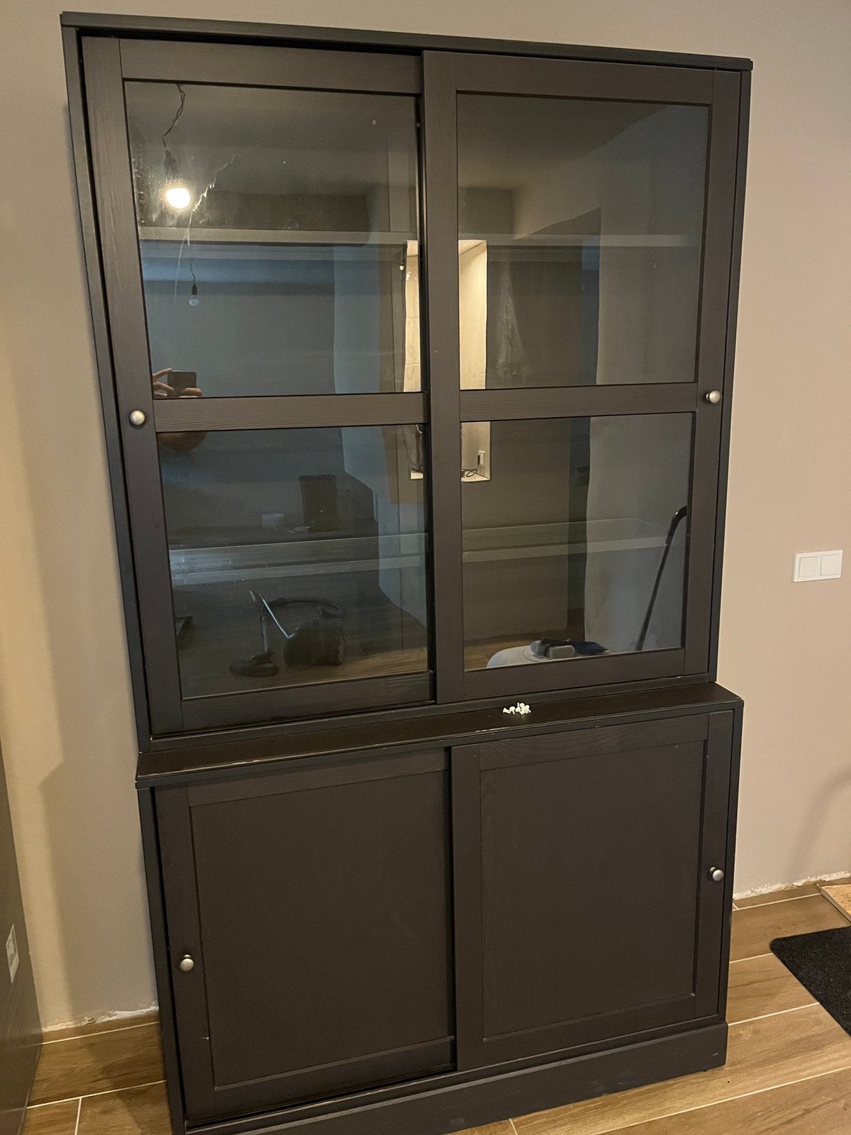 Vitrinekast ikea Havsta, Ophalen, Zo goed als nieuw, 25 tot 50 cm, Grenenhout