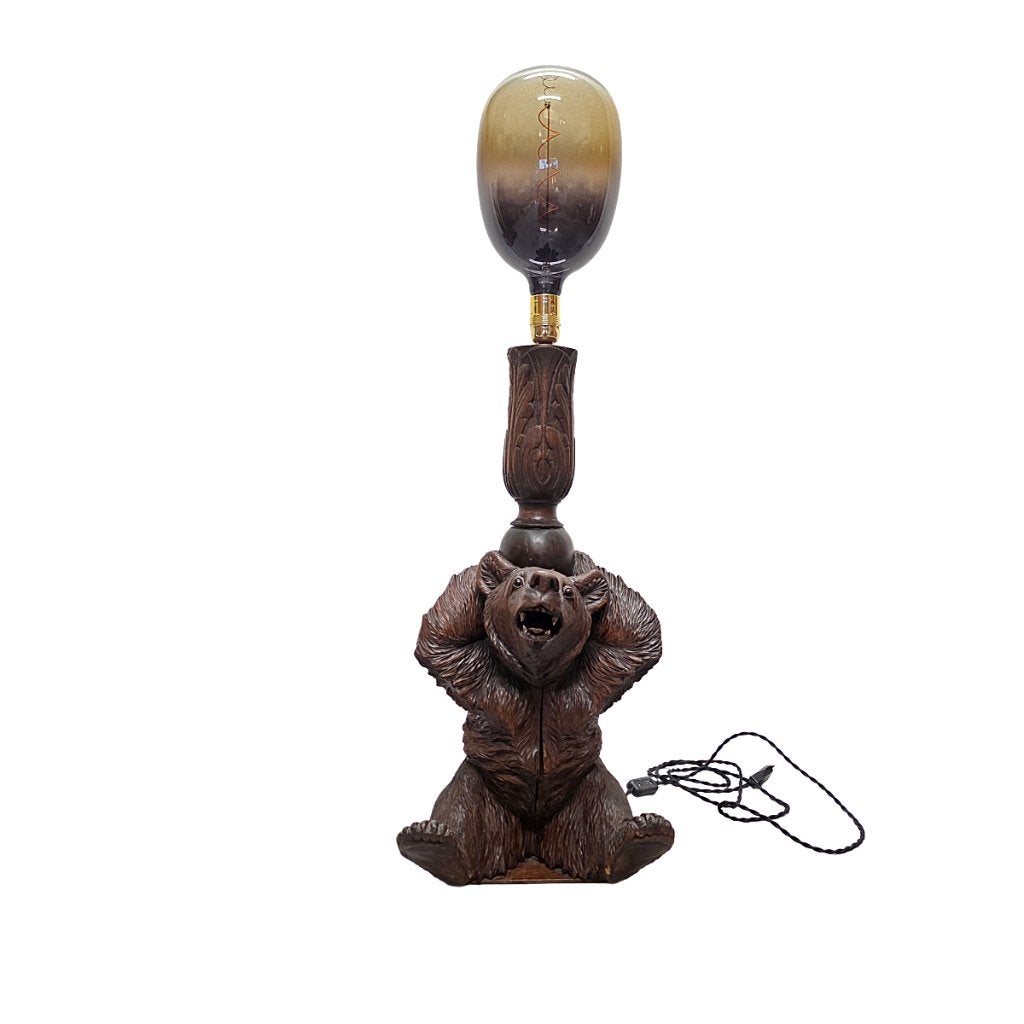 Antiek Zwarte Woud beer lamp, Ophalen