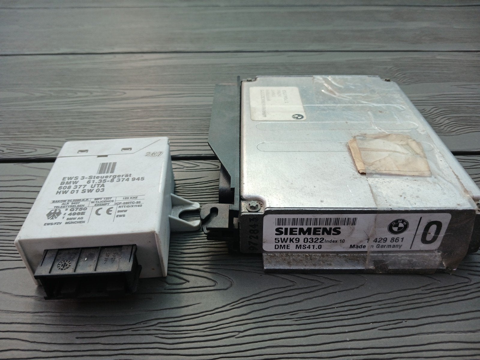 BMW E39 328 DME MS41.0 ECU en EWS 3-regeleenheid, Ophalen of Verzenden, Gebruikt, BMW