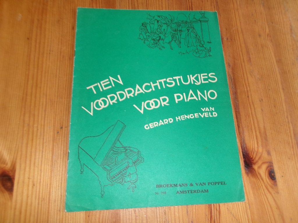 Gerard Hengeveld - Tien Voordrachtstukhes voor piano, Gebruikt, Klassiek, Ophalen of Verzenden, Artiest of Componist