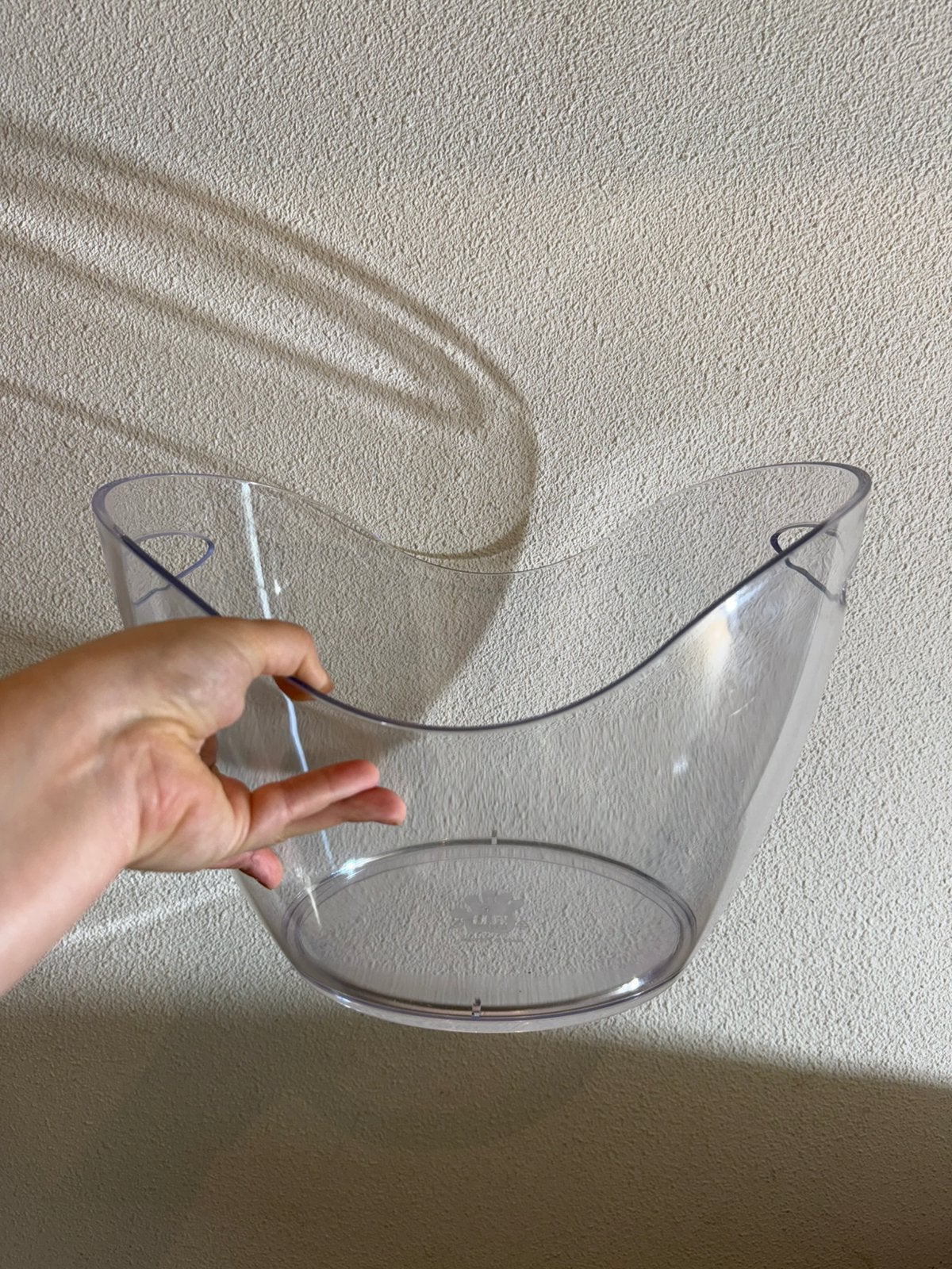 ijs/drank koelemmer met handvat transparant Nieuw, Kunststof, Schaal, Ophalen of Verzenden, Zo goed als nieuw