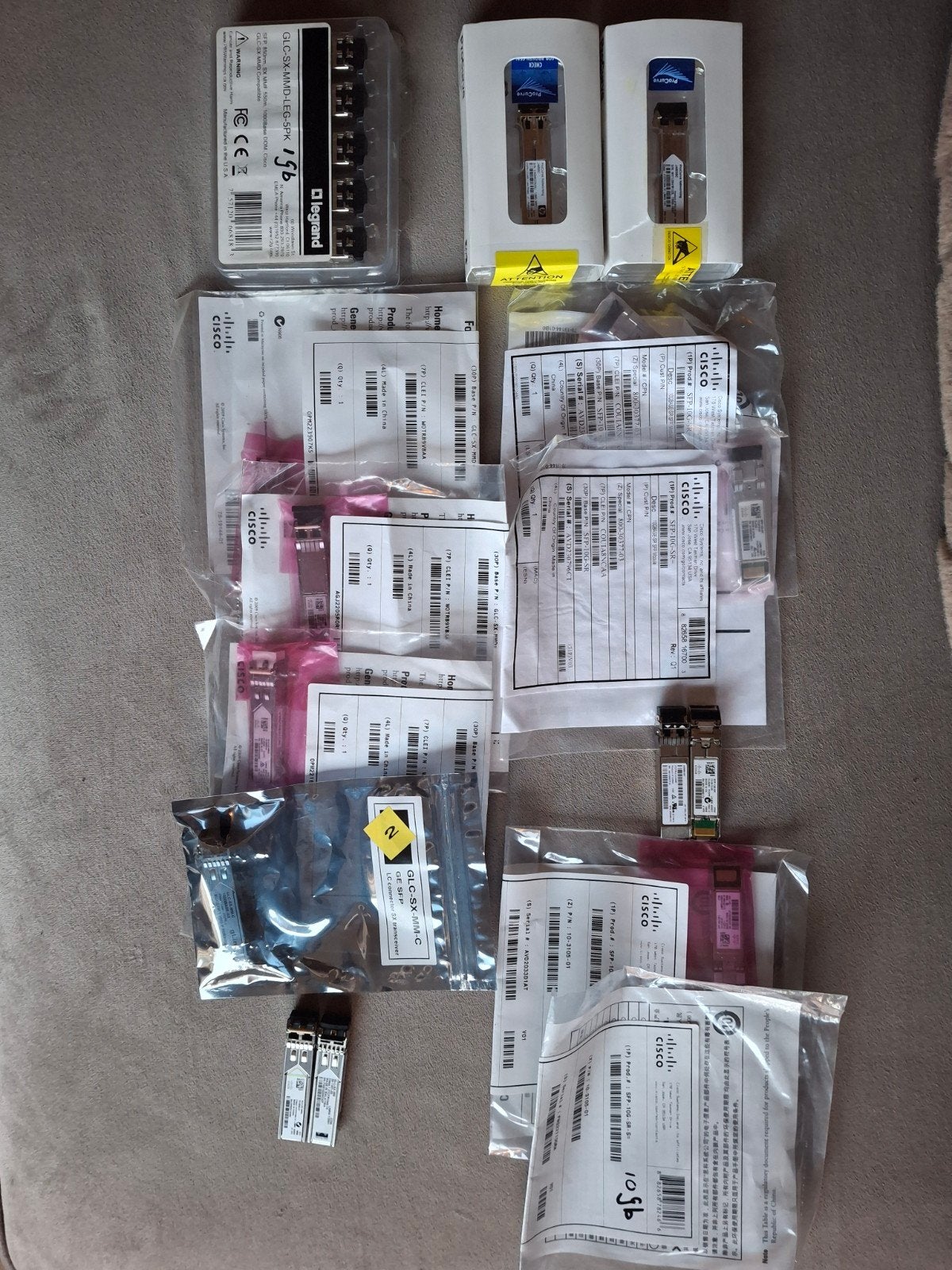 Partij 19x SFP's - Cisco & HP - 1G + 10G, Verzenden, Nieuw