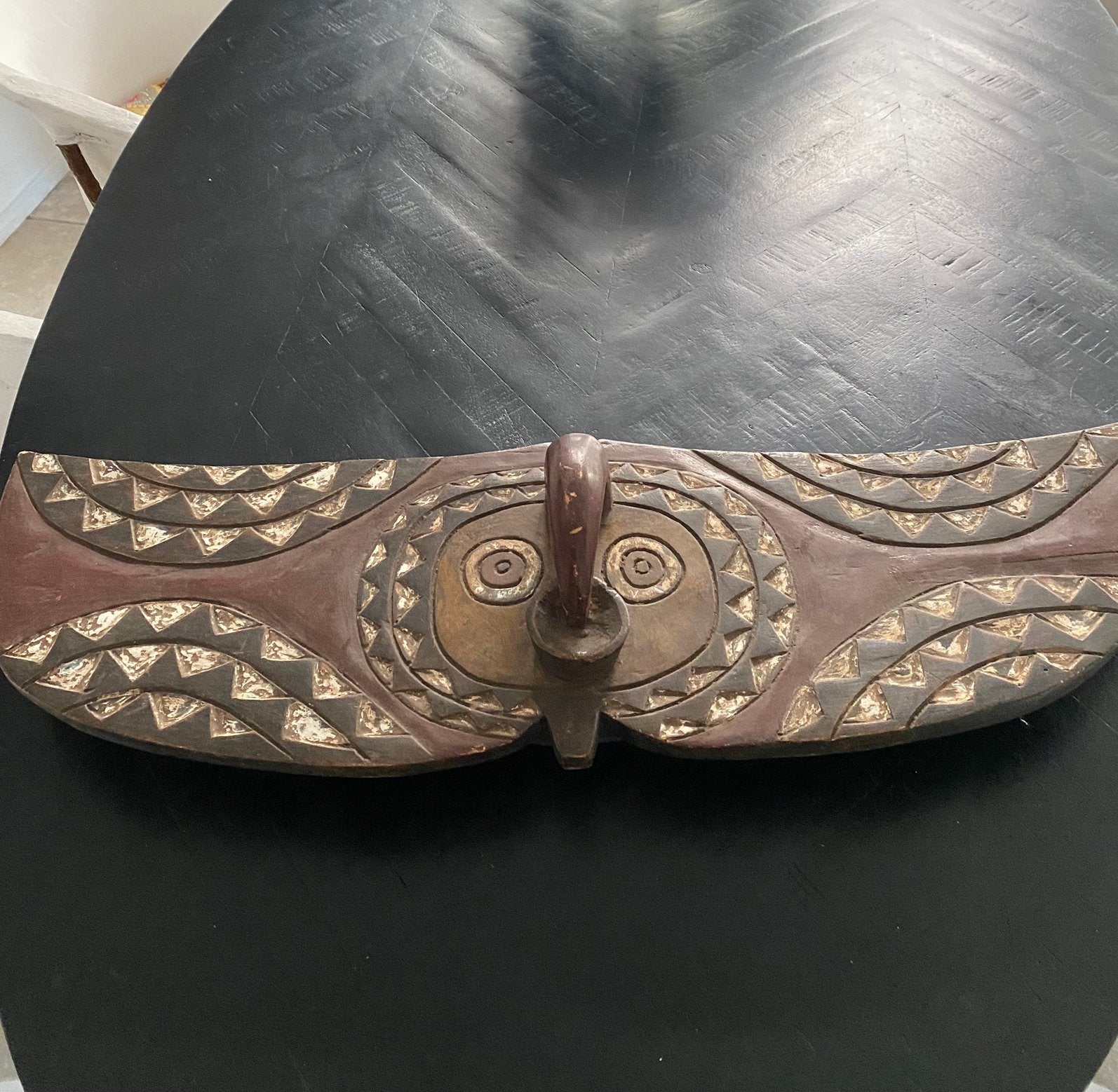 Bijzondere wanddecoratie, vleugels, kop van een uil, hout, Huis en Inrichting, Ophalen