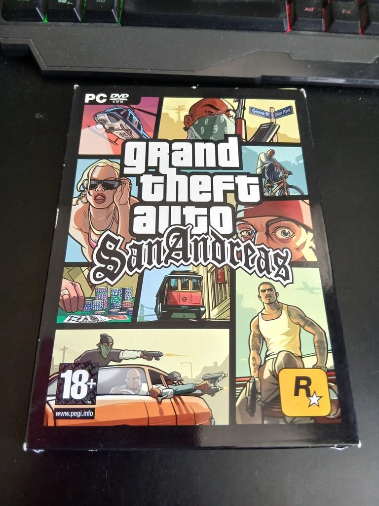 Grand theft auto San Andreas pc met poster, Avontuur en Actie, Vanaf 18 jaar, 1 speler, Ophalen of Verzenden